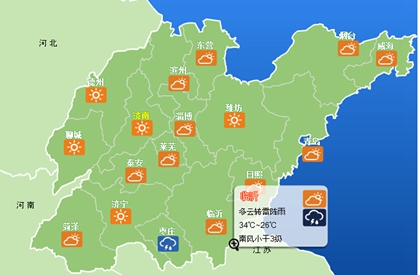 山東大范圍出現(xiàn)高溫天氣 1/3地區(qū)超35℃