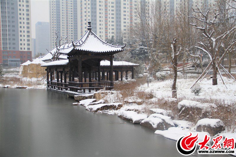 8、雪中的觀賞亭。（大眾網(wǎng)記者 滿健 攝）.jpg